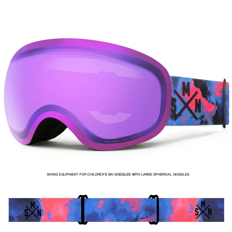 SMN Adult Ski Goggles Double-Layer Windproof Anti-Fog Mountaineering Equipment Cocker Myopia Snow Goggles Ski Goggles