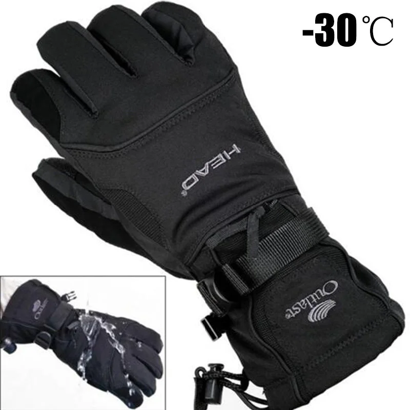 2019 Men's Ski Gloves Fleece Snowboard Gloves Snowmobile Motorcycle Riding Winter Gloves Windproof Waterproof Unisex Snow Gloves