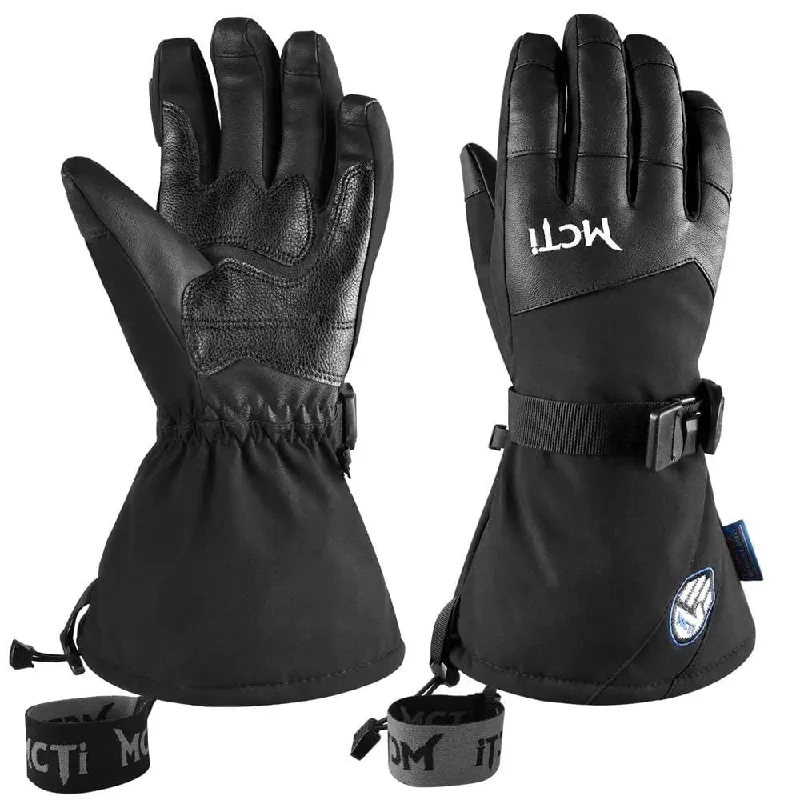 MCTi Men's Ski Gloves - 3M Thinsulate & Waterproof with Wrist Leashes